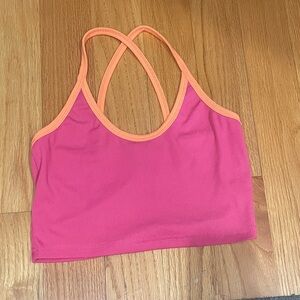SHEIN Pink and Orange Ribbed Top